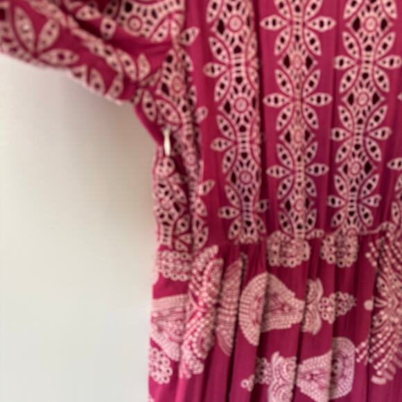 JOHNNY WAS Fuschia Pink Billie Maxi Dress Size Large - Picture 9 of 11